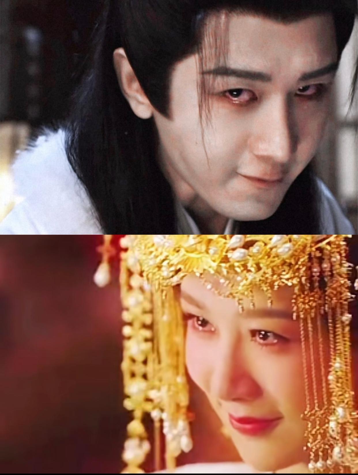 原来这才是眼神戏，
眼底和眼尾都泛着红眼泪将落未落，
能把那份纯粹的恨意诠释得入