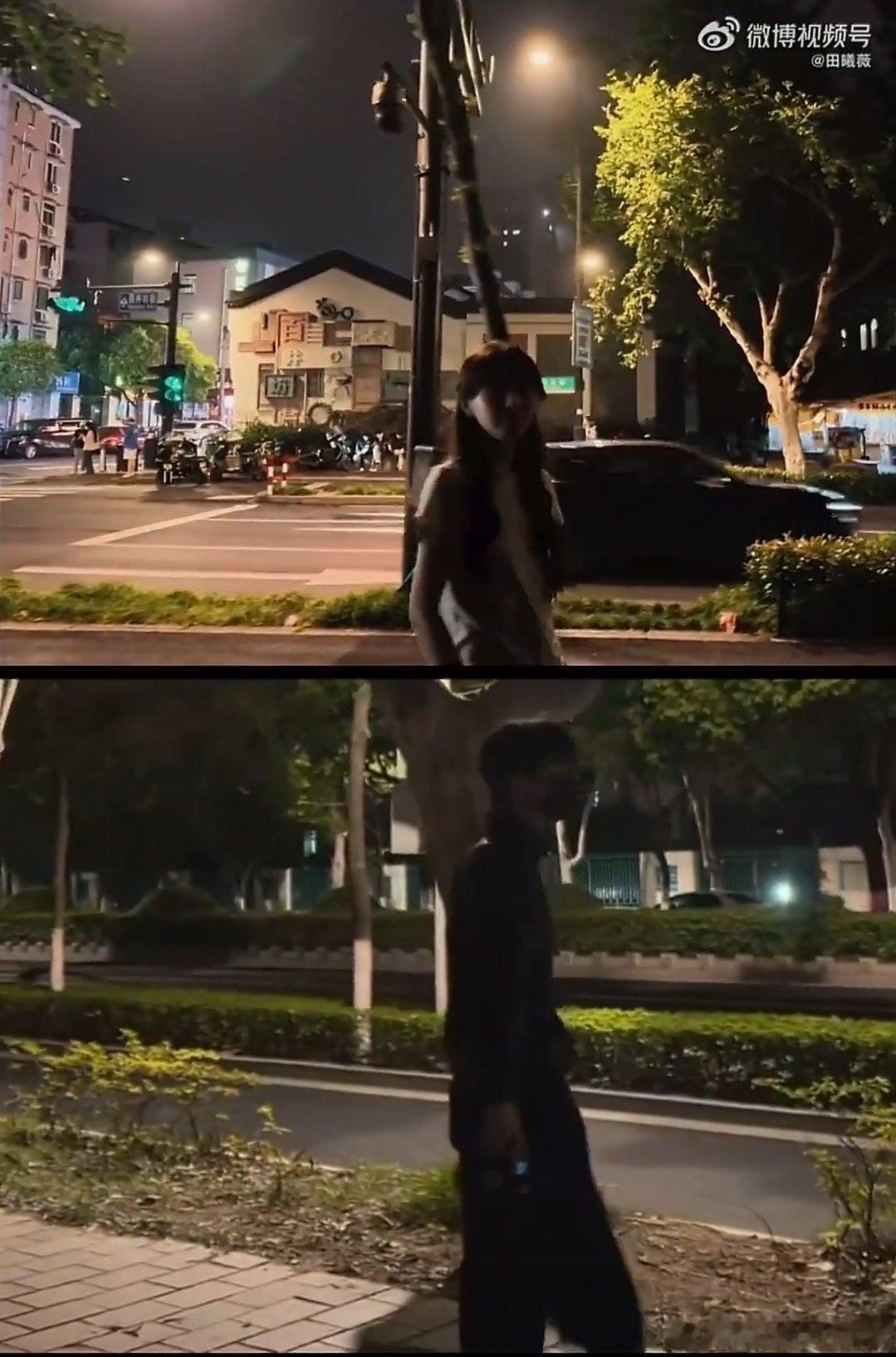 张凌赫田曦薇 深夜散步糖田曦薇6月11日发布深夜散步视频哼唱《夏天的风》，一周后