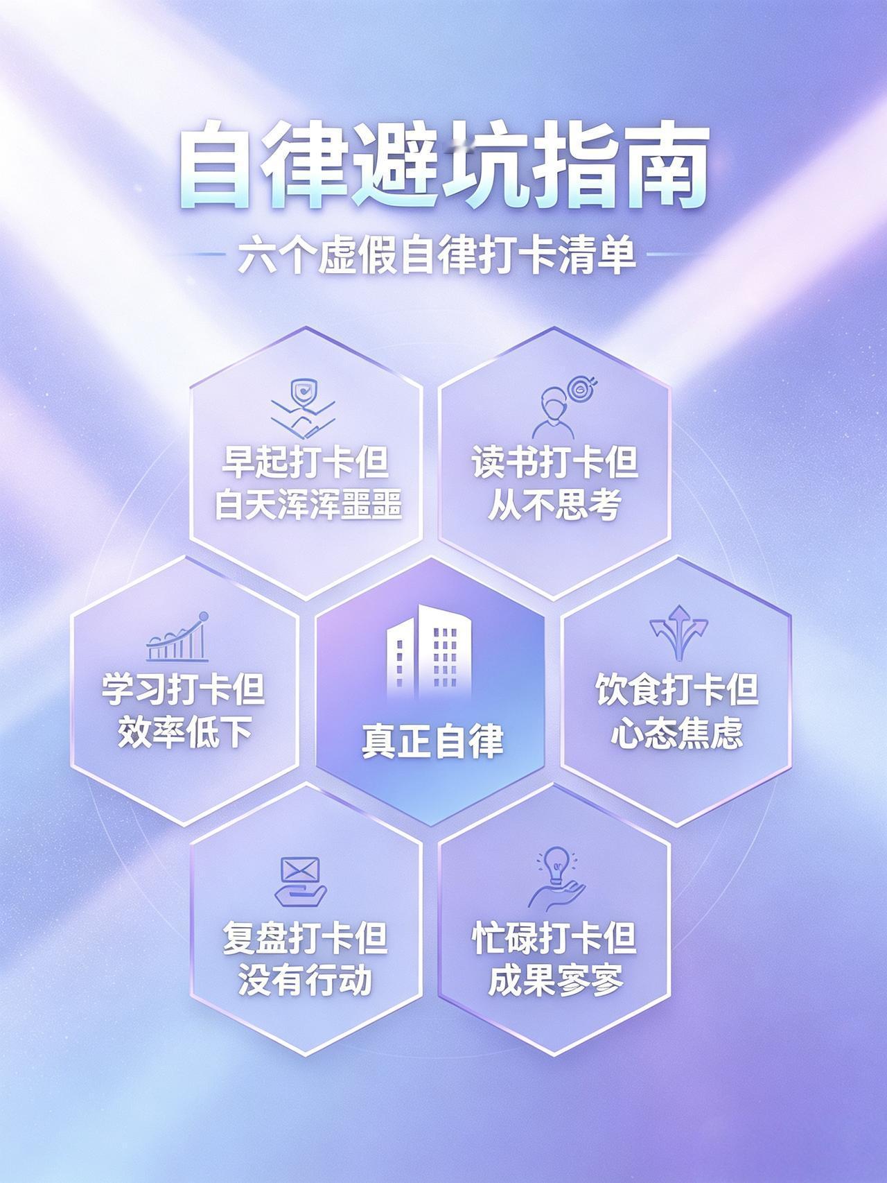 别再陷入虚假自律的内耗了！早起、读书、打卡不等于成长。只追求形式，看似每天忙忙碌