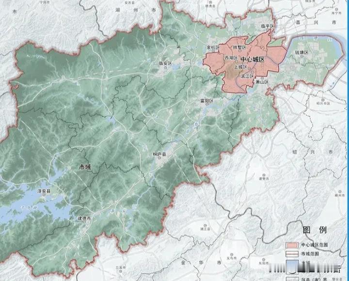 杭州中心城区面积到底还是比苏州大了那么一点。
        杭州市的主城区包括