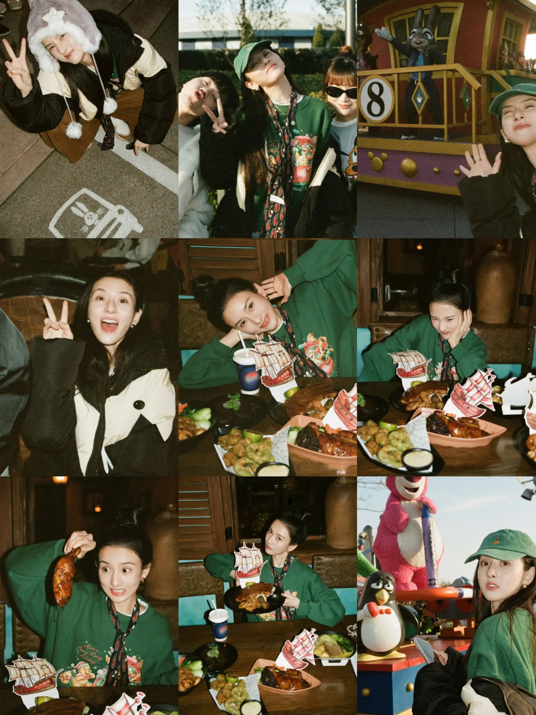 宋祖儿迪士尼拍照模板。