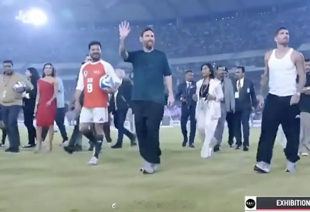 人情世故？印度部长屡离谱传球 梅西无奈捡球 谦逊邀请对方开大脚12月13日，梅西