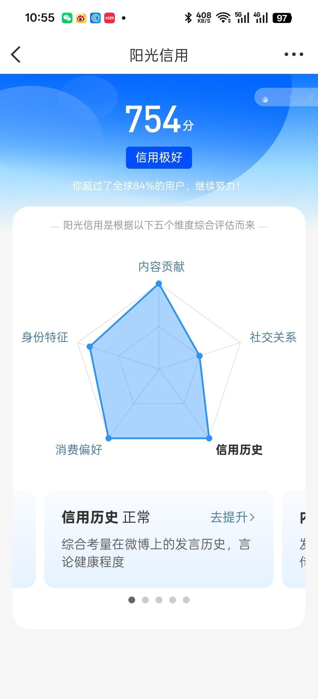 连续涨了两个月的阳光信用了，上次涨了25，这次又涨了15[拜托][拜托] ​​​