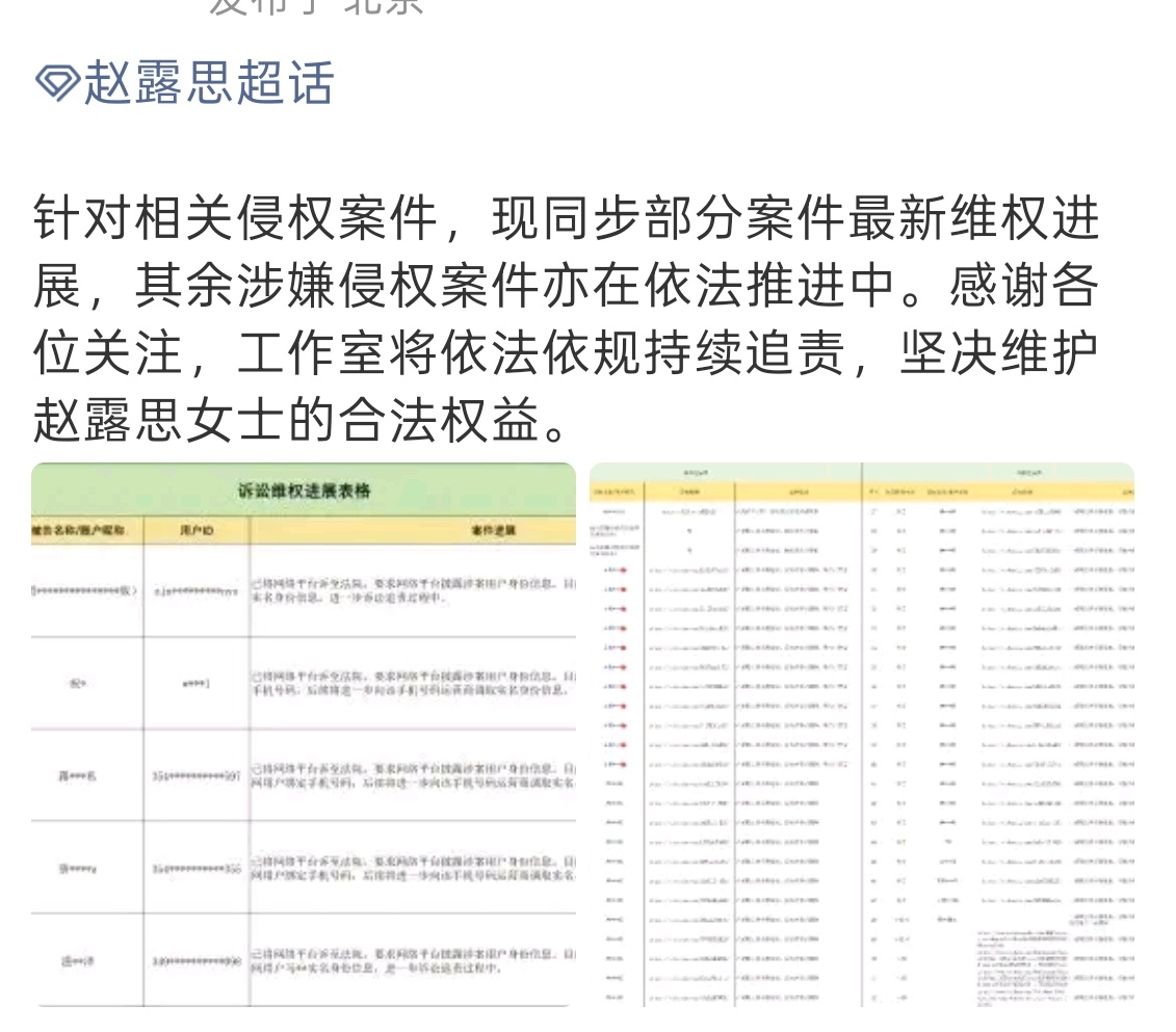 赵露思方同步最新告黑进展，全平台告黑👊🏻 
