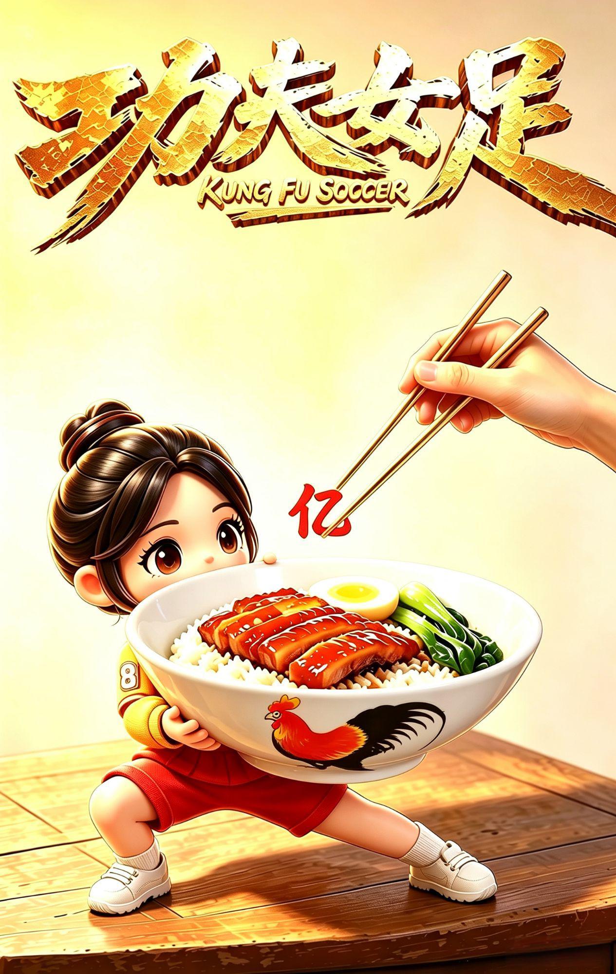 功夫女足票房超11亿迪丽热巴主演的《功夫女足》票房已破11亿，设计海报一张，画面