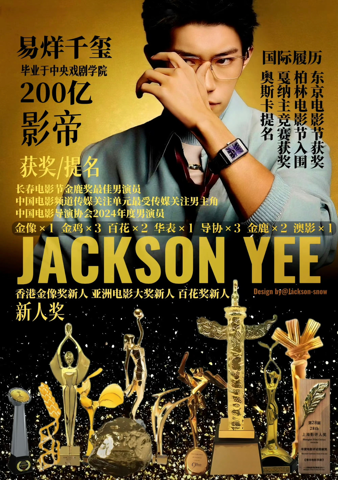 易烊千玺电影、音乐、时尚，全方位的🐮比。 ​​​