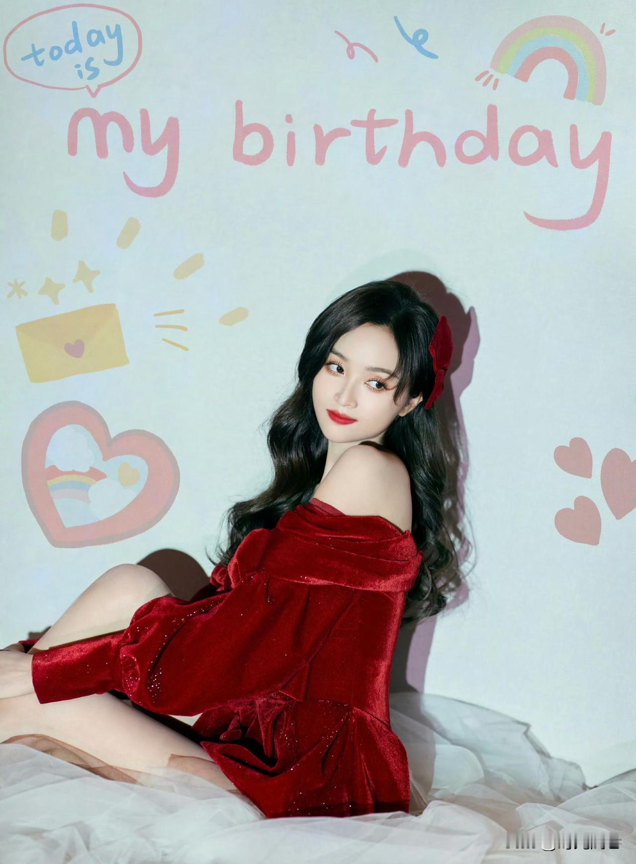 吴宣仪的红色公主裙给人惊艳之美！