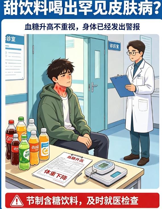 《25岁小伙喝甜饮料喝出罕见病：两周瘦10斤，全身痒到睡不着》

25岁，正是一