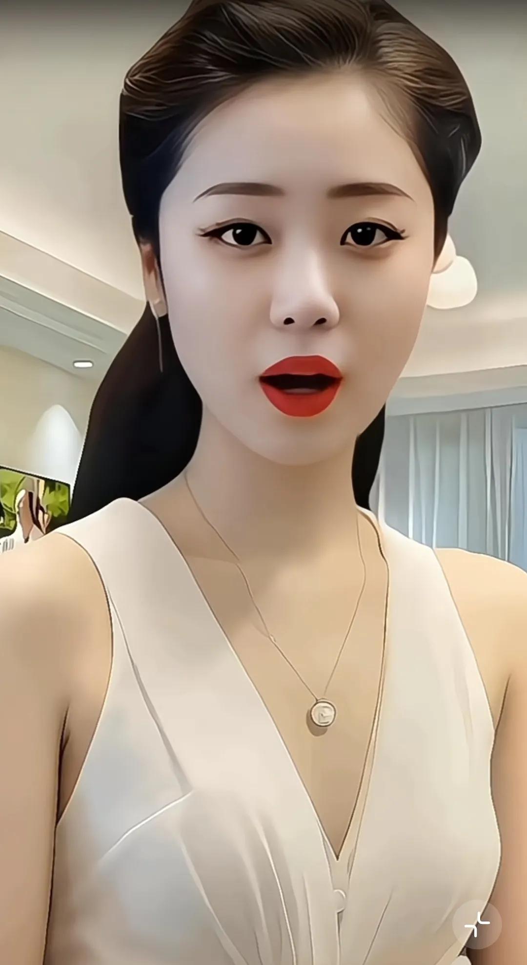 精致妆容+简约白裙，完美女神范儿！甜美气质美女、 肤白貌美养眼妹 肤白貌美养眼