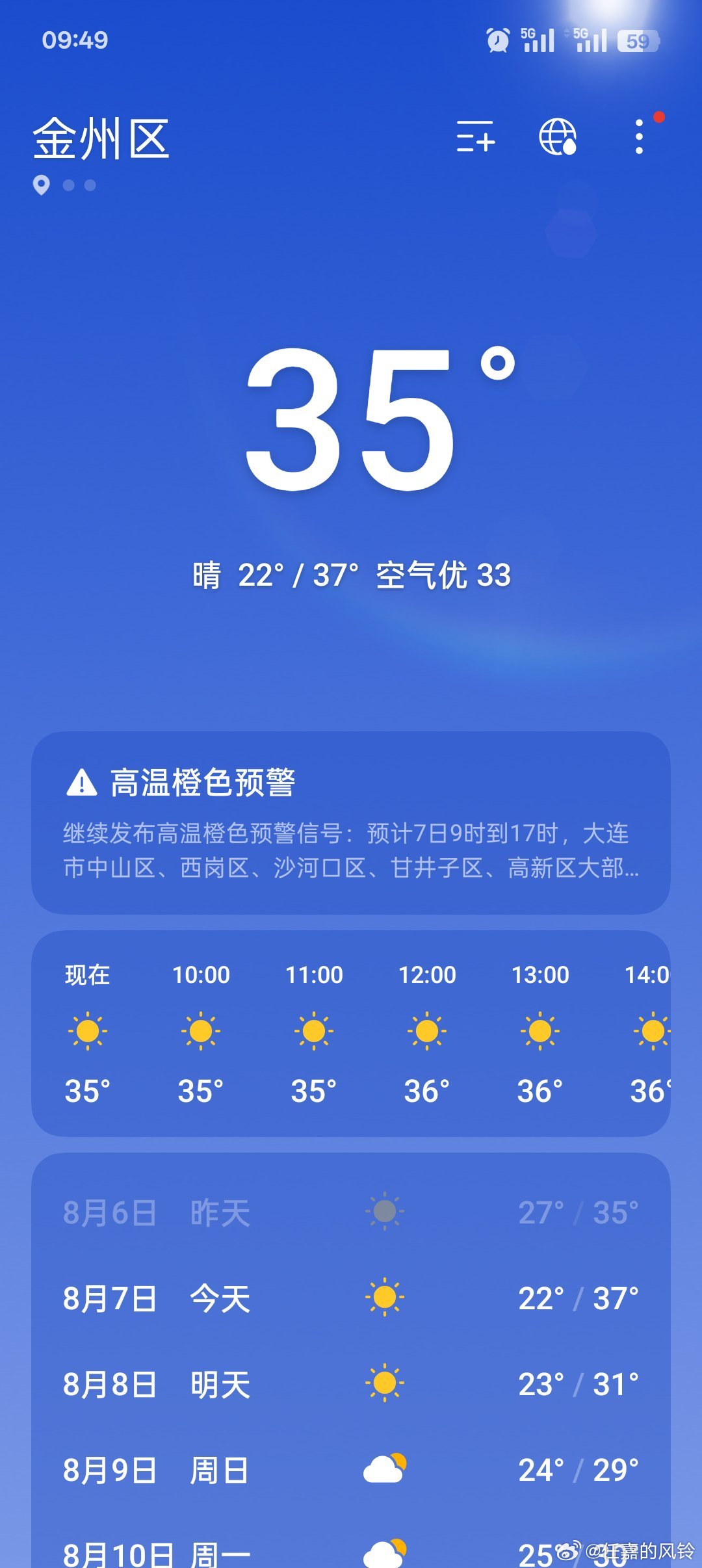 立秋很好，三十七八度的天儿 ​​​