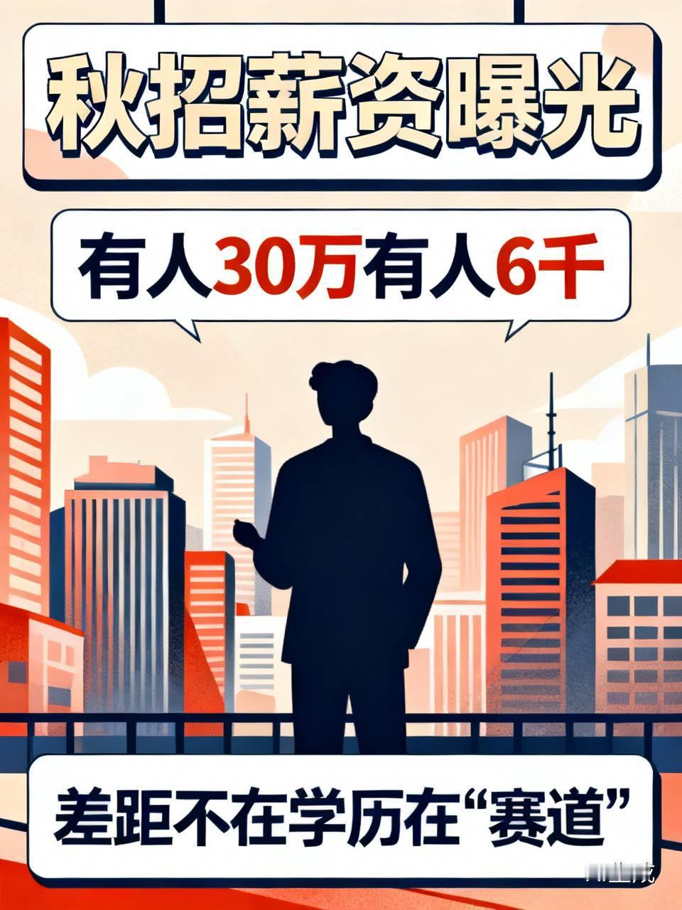 秋招薪资曝光，有人30万有人6千，差距不在学历在“赛道”

秋招全面开闸，薪资单