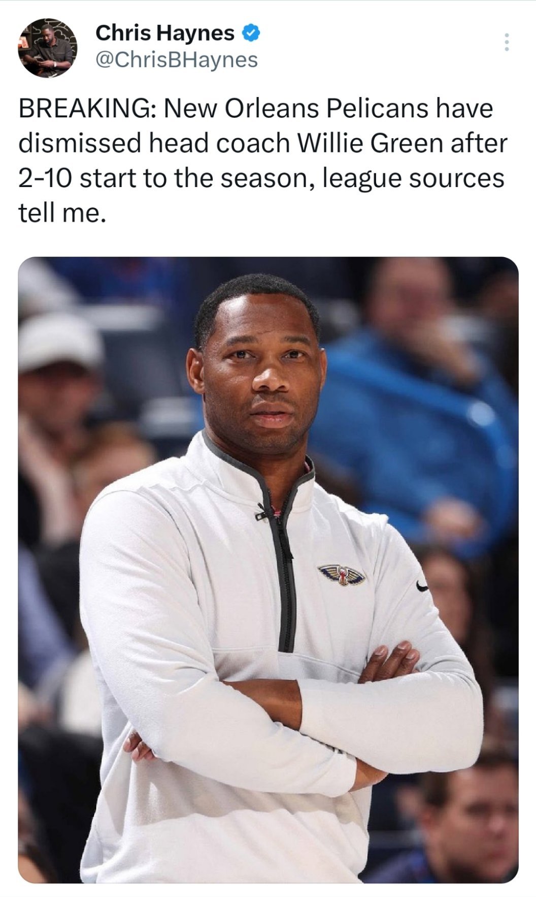 威利-格林2胜10负下课，好了，那么鲈鱼呢？ 