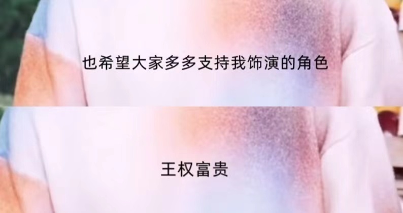 我哥哥拍天地剑心受天大委屈的时候，也只是毛绒绒的让大家多多支持他演的王权富贵。从