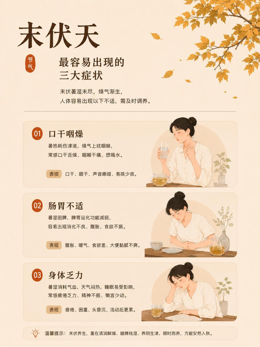 进入末伏，三伏天最后10天该怎养？少贪凉、重清润、稳作息🧘。2026三伏天日历