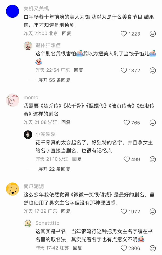 电视剧名 奶茶名确实是，以前电视剧的名字都是以主角的名字命名或者和剧情相关，现在