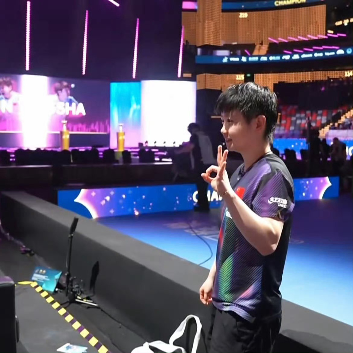 孙颖莎在2026澳门世界杯女单决赛，以4比1战胜王曼昱夺得冠军，正式实现世界杯三