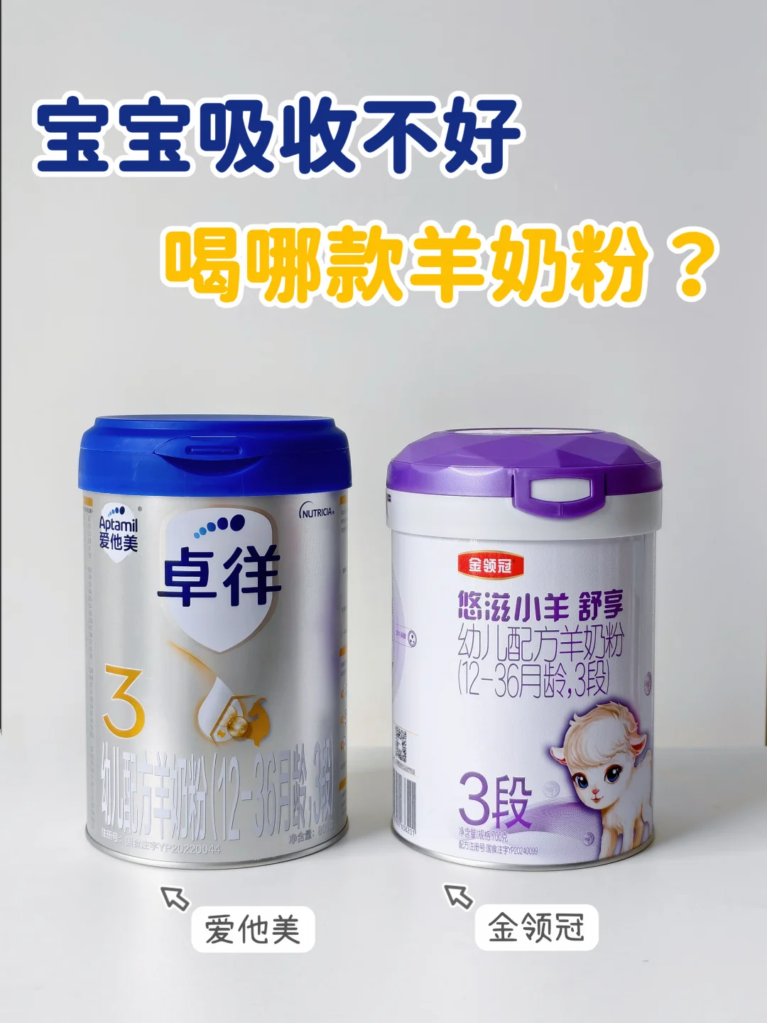 吸收差？两款热门羊奶粉怎么选？不会选的进
