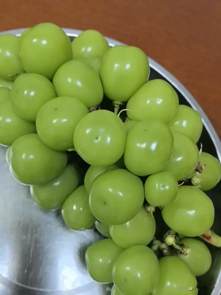 难怪了
大家都说今年的阳光葡萄便宜
     今天买了几斤，回到家洗过才试吃一下