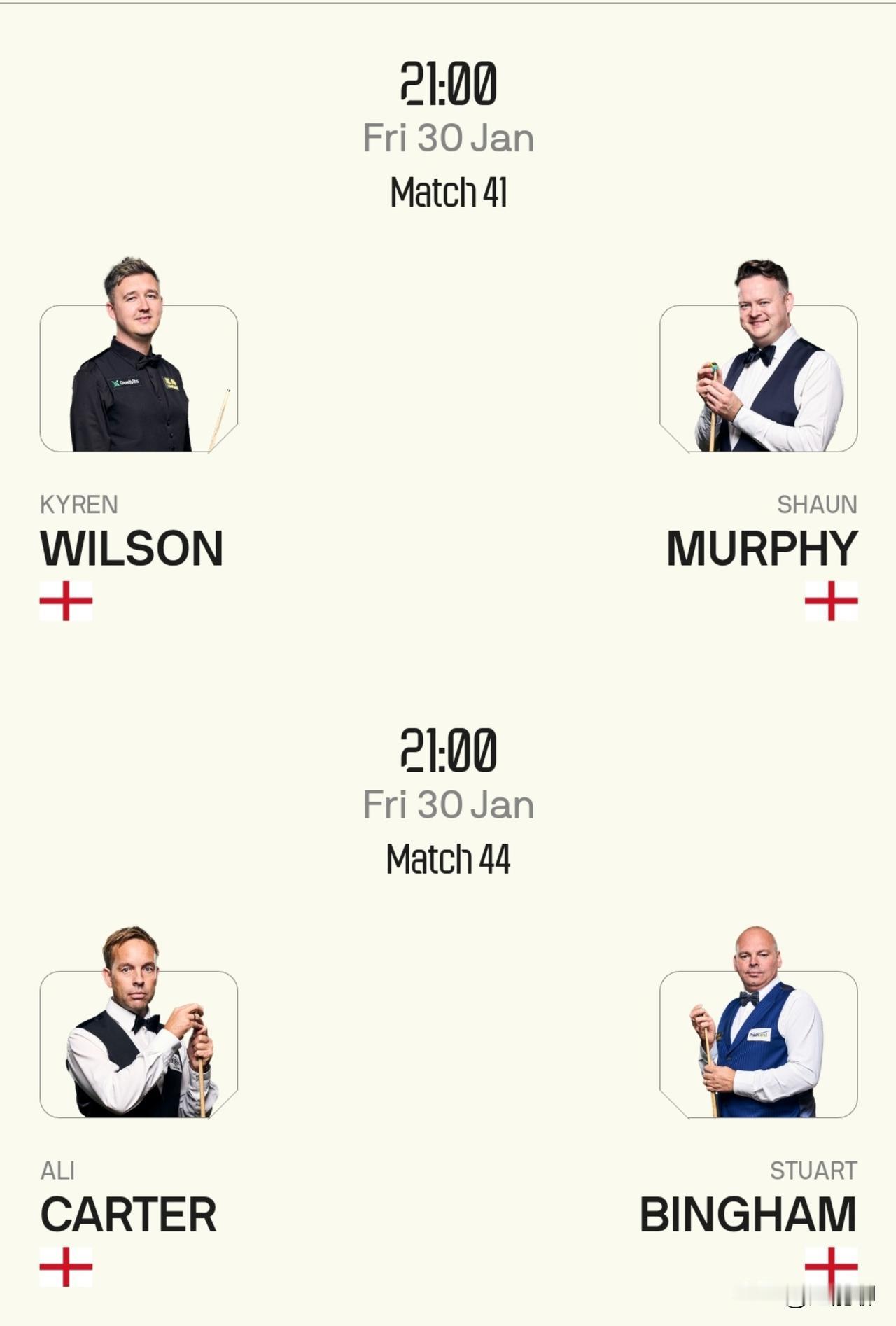 德国大师赛8强战全是看点，囧哥誓报墨菲的零封之仇，真假罗伯逊之争，火箭背景帝的惺