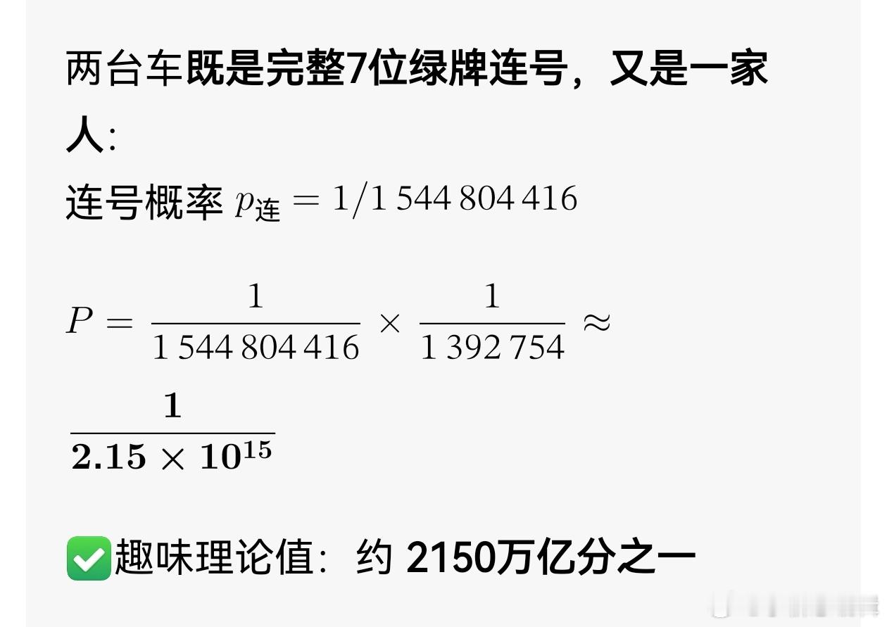 2150万亿分之一的概率，今天就遇到了车牌[超话]我与汽车的日常经历过的小概率事