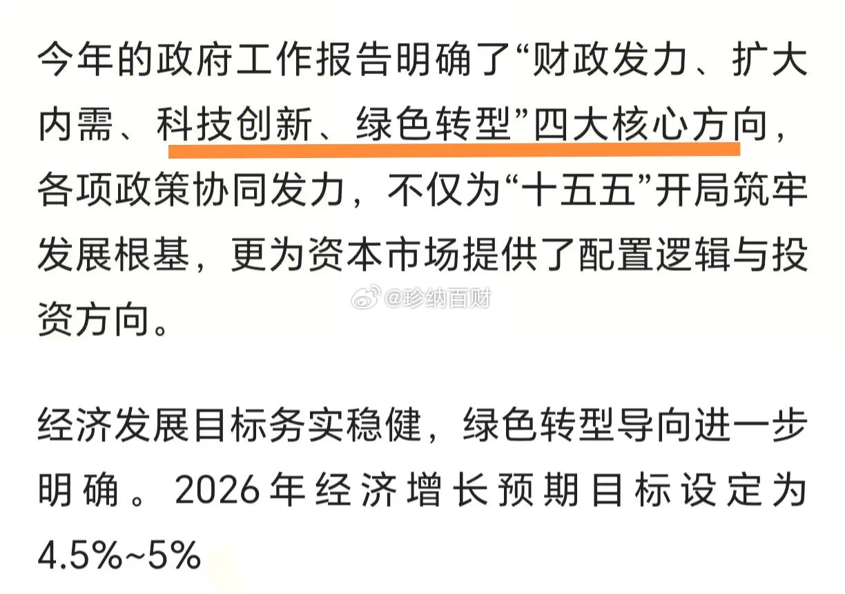 政策四大主线有哪些？跟珍姐来瞧瞧！绿电算力+央企电算+风电+碳纤维+光储明天带大