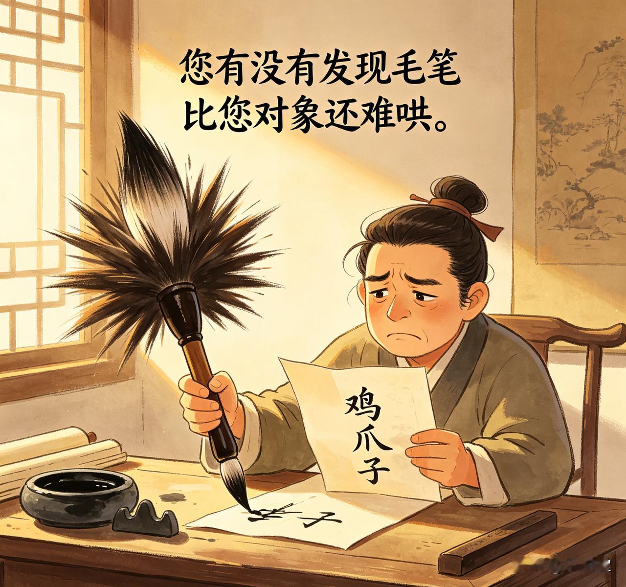 写书法别硬来！毛笔得“哄”，3招让你和它处成“灵魂伴侣”[大笑][大笑]你有没有