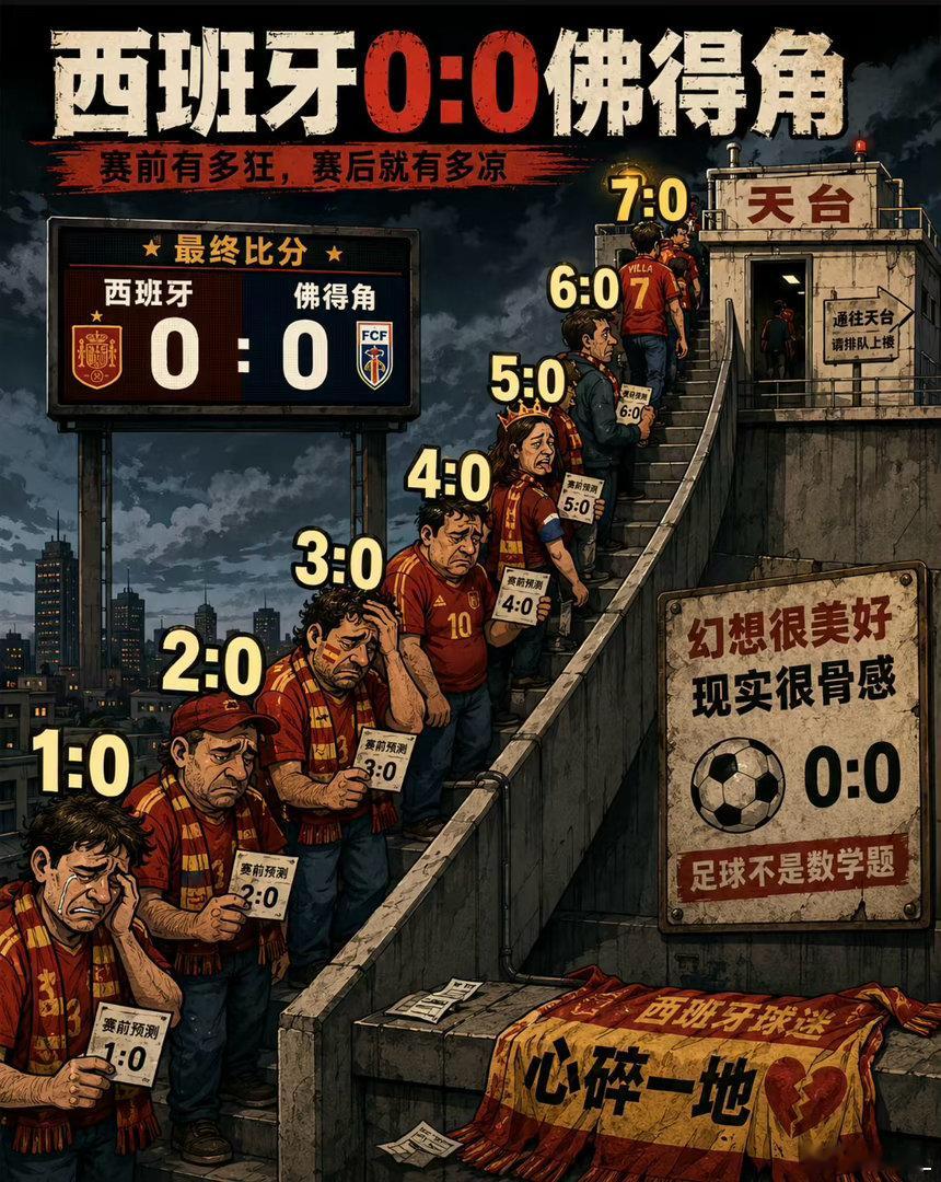 西班牙爆冷西班牙0比0战平佛得角 佛得角爆冷逼平西班牙，从开场的雄心壮志，到渐渐