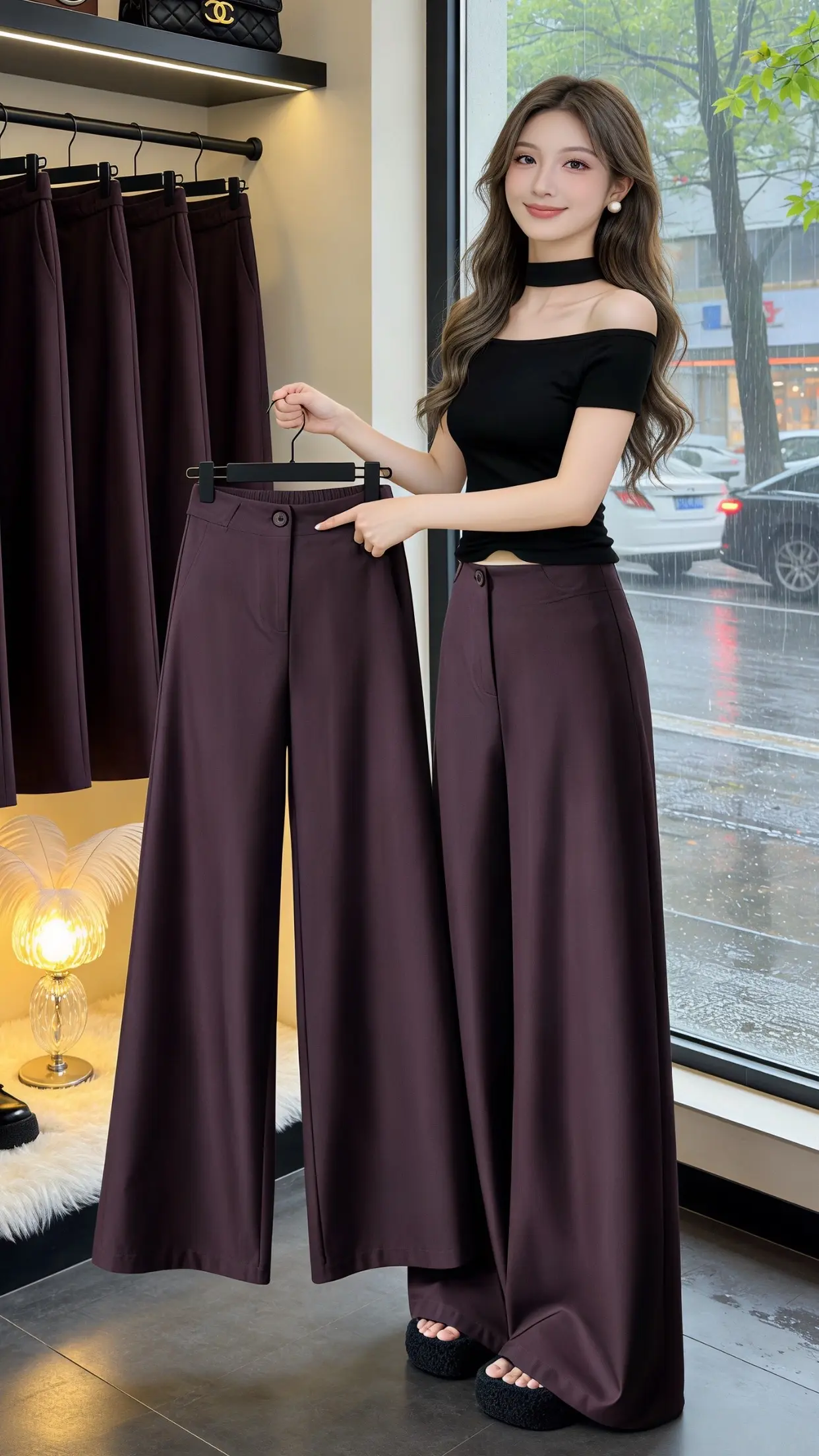 穿出大长腿 一眼就爱上的神裤 春款上新 显高显瘦显腿长 高腰气质阔腿裤