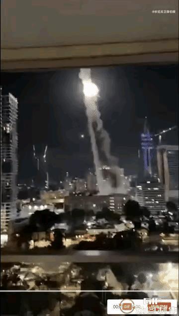 伊朗的导弹打得太准了！
通过图1可以看到，伊朗导弹来袭之后，以色列的防空系统显然