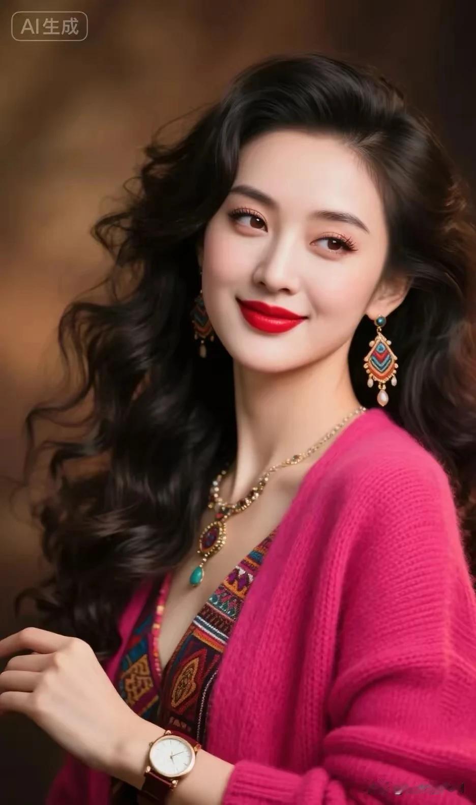 浅笑嫣然百媚生，
眸若秋水映繁星。
沉鱼落雁，闭月羞花。
天生丽质，国色天香。