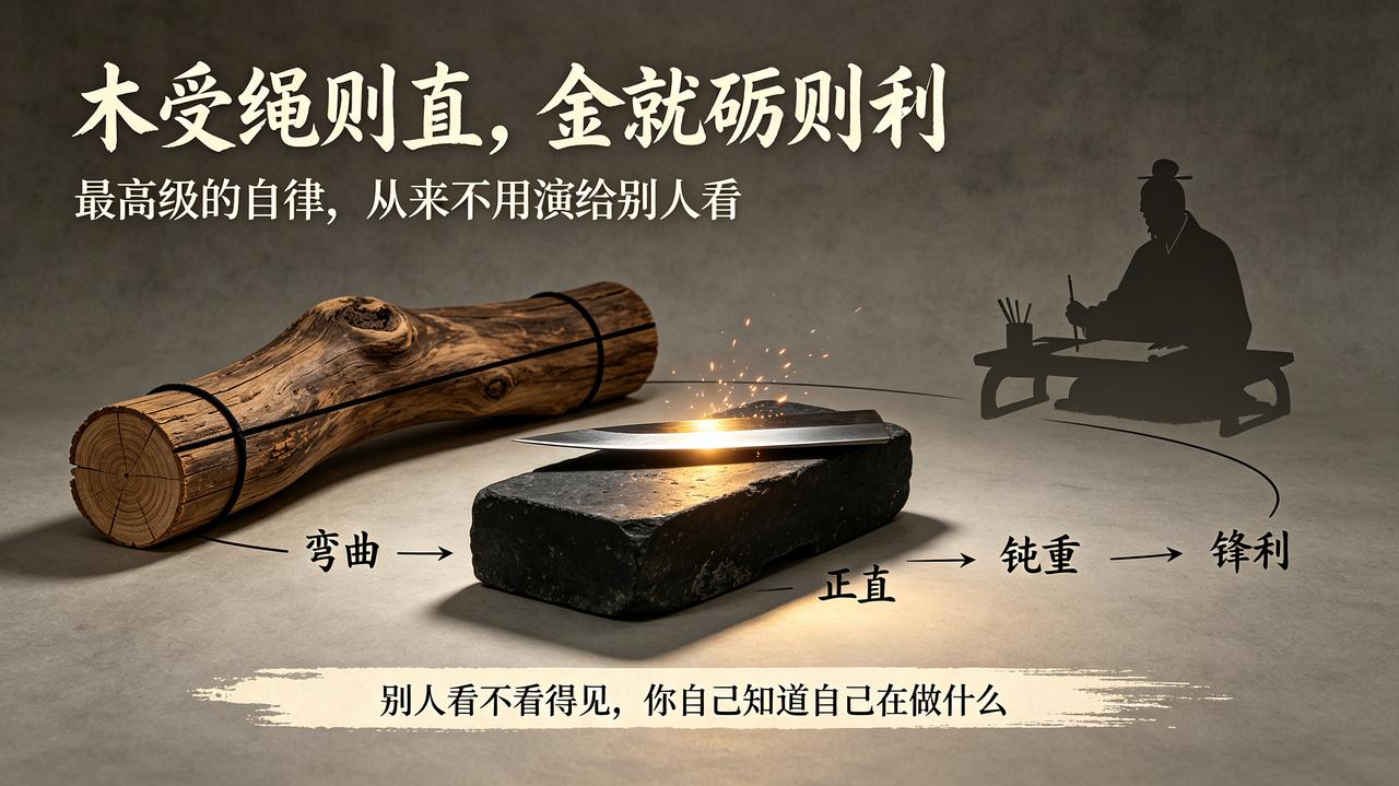 木受绳则直，金就砺则利：最高级的自律，从来不用演给别人看
 
荀子早在两千多年前