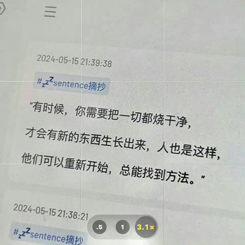 "有时候，你需要把一切都烧干净，才会有新的东西生长出来，人也是这样。”