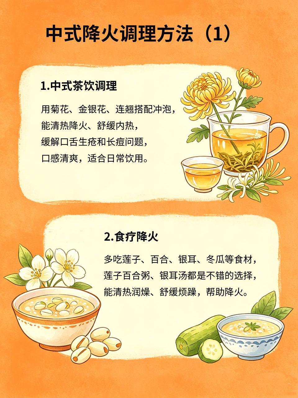 内热长痘烦躁，中式降火调理超管用
内热旺盛的人，容易出现长痘、口舌生疮、心烦易怒