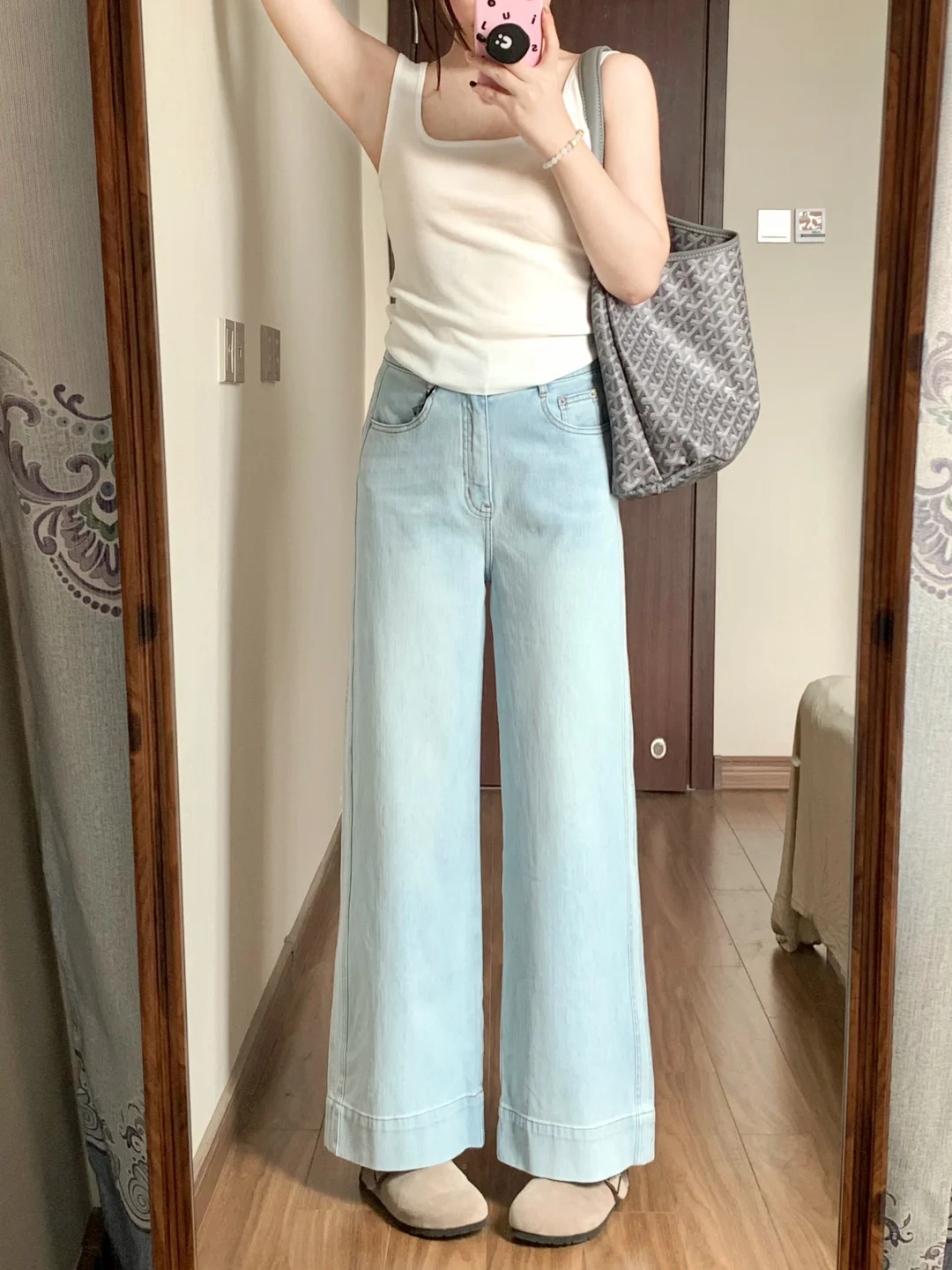 158/105微胖梨形买到超显瘦九分阔腿裤！🥰