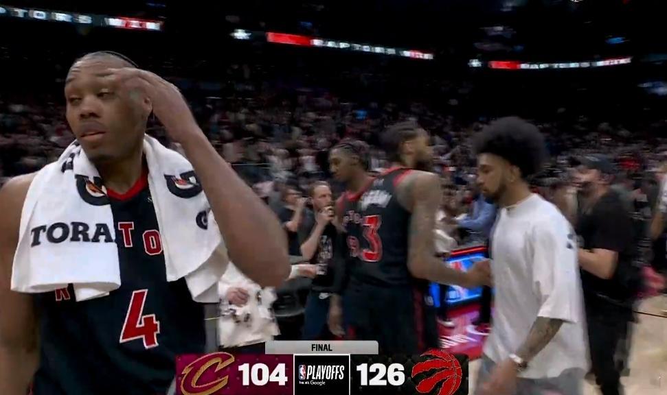 骑士104比126不敌猛龙，大比分变成2比1，骑士这边双核状态都一般，猛龙这边双