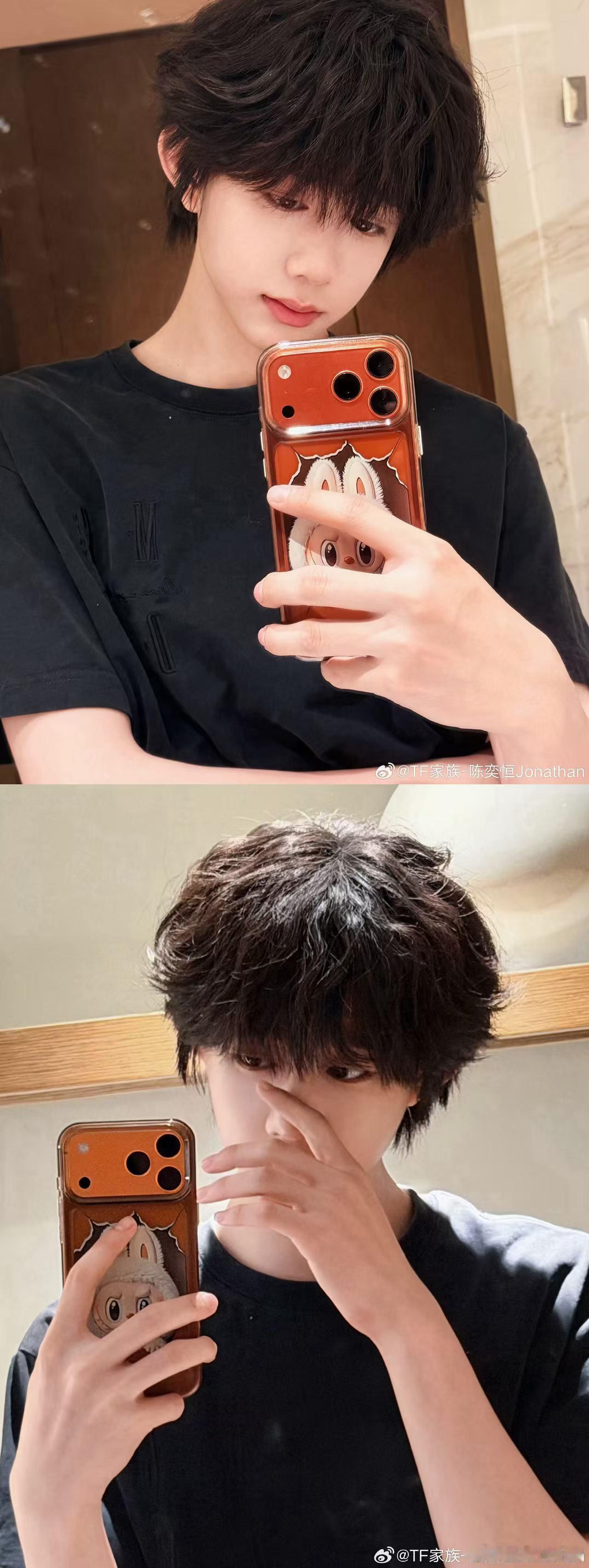 陈奕恒 卷毛小狗 陈奕恒刚更新的自拍也太绝了，卷毛造型软乎乎的像小狗狗，又帅又萌