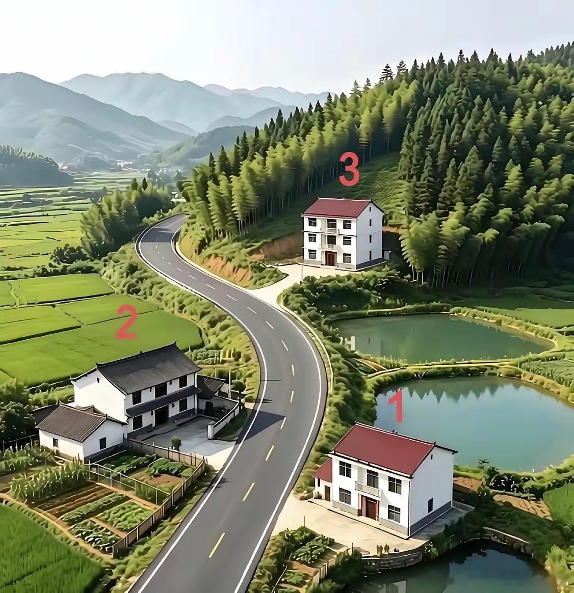 这3栋房子如果价格一样，你会选哪栋 