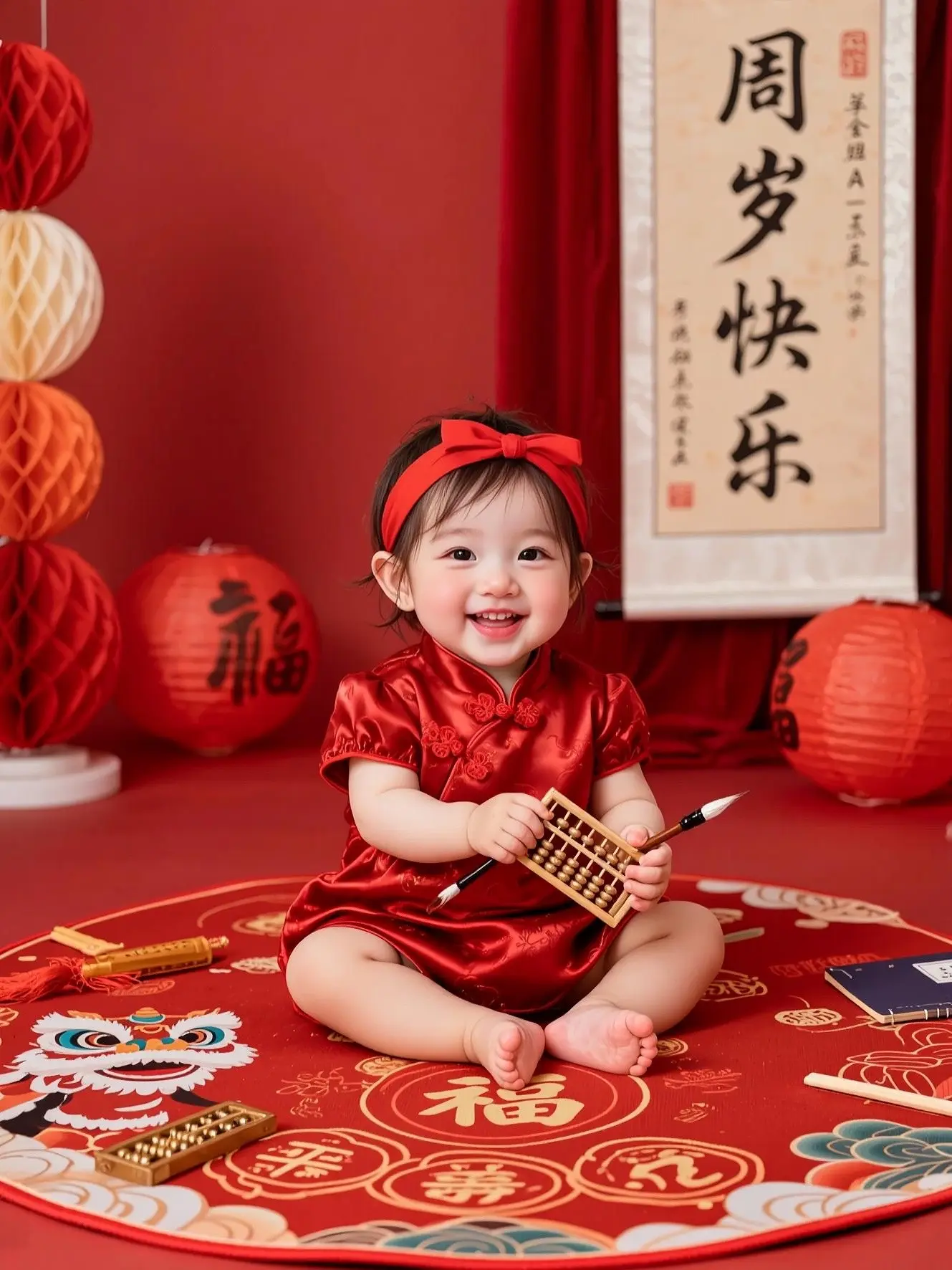 在AI里实现了萌娃抓周啦！