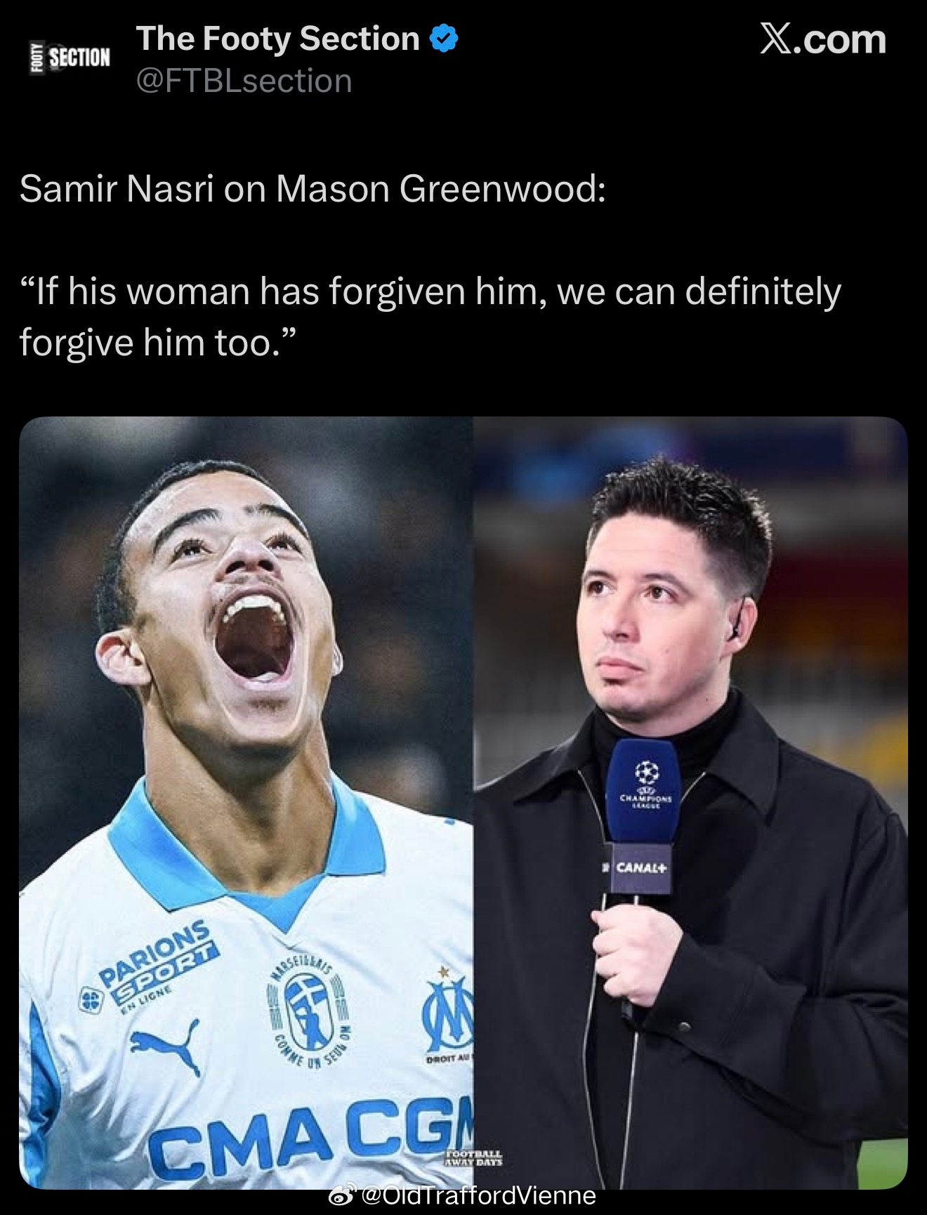 纳斯里谈格林伍德：如果他的夫人已经原谅了他，我们也绝对可以原谅他 