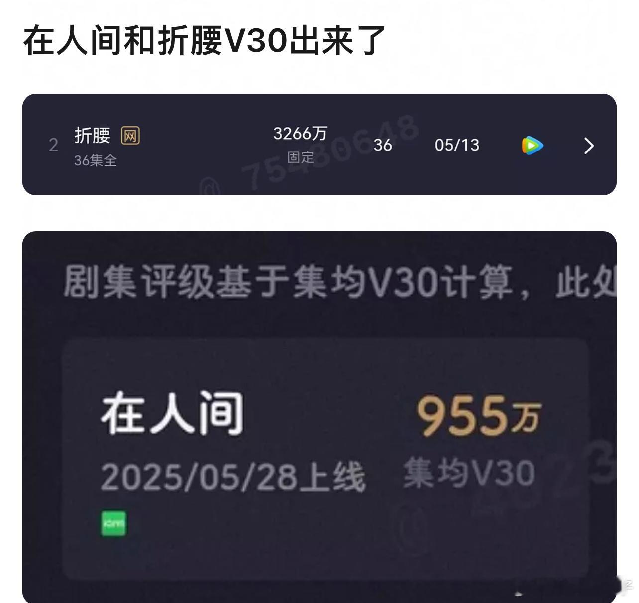 V30数据不太好看，粉丝没的吹，哈哈！ ​​​