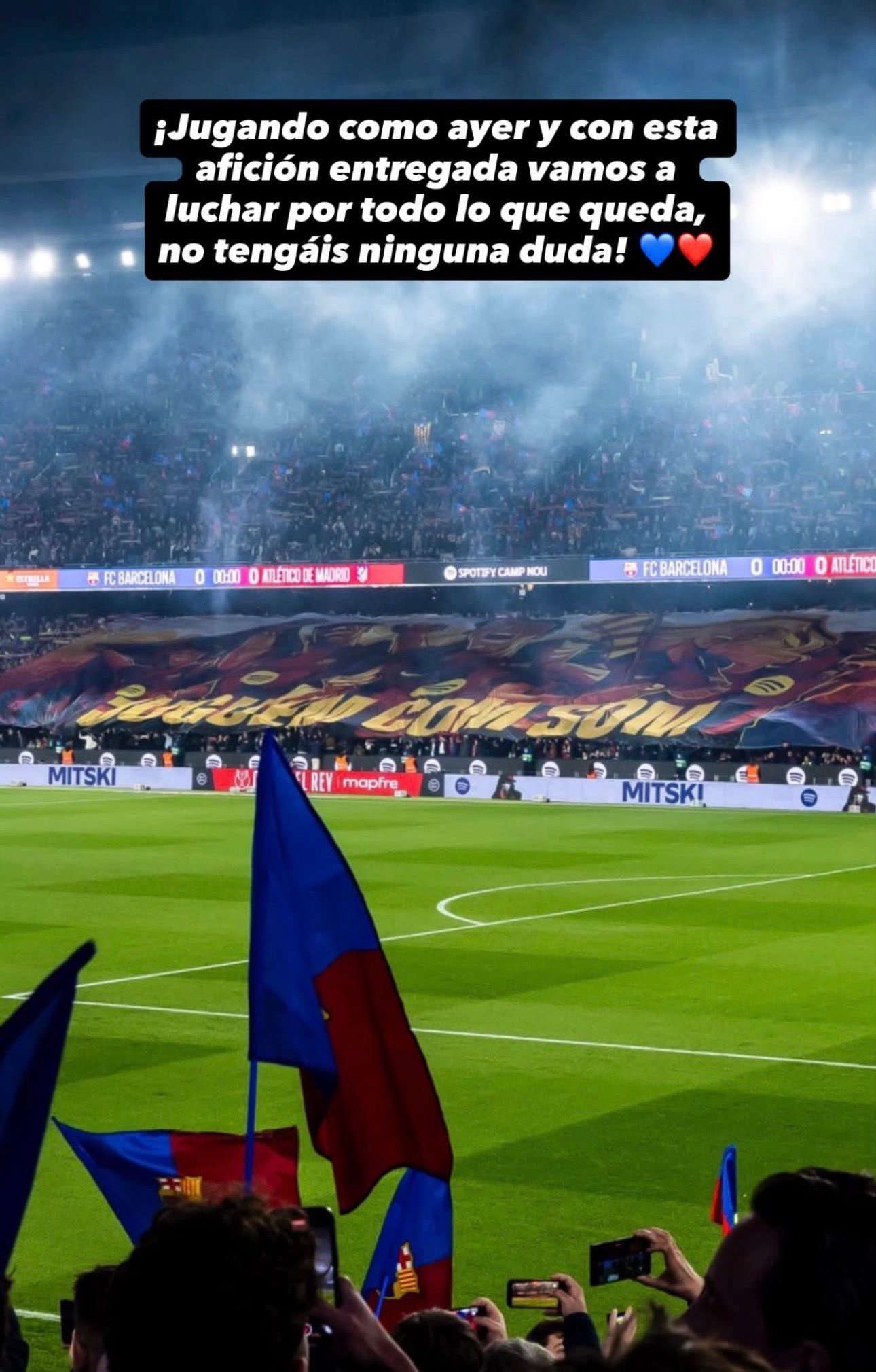 加维ins更新🆕：只要我们像昨天那样踢球，再加上这些忠实球迷的支持，我们就能为