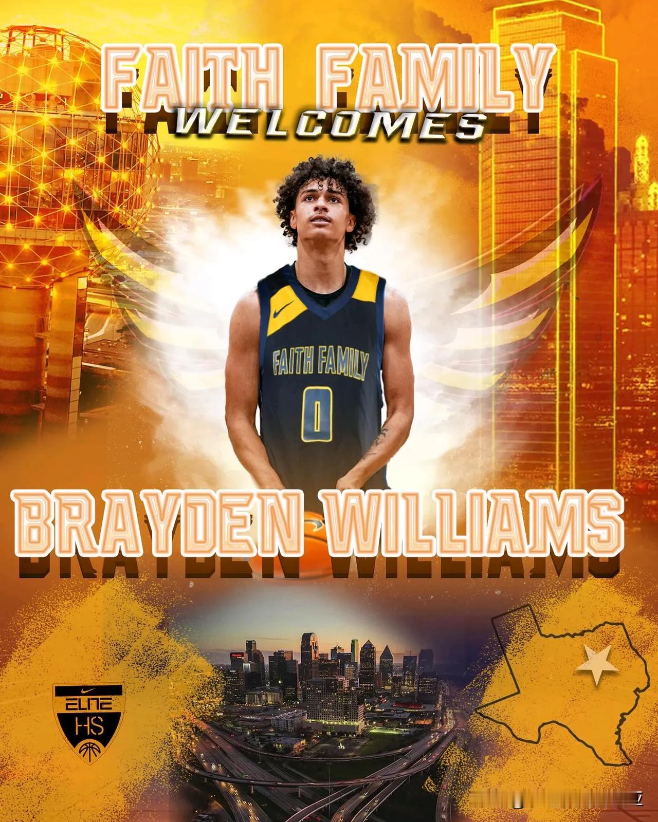控卫Brayden Williams与Kyle Amadi将在高三赛季转学至德州