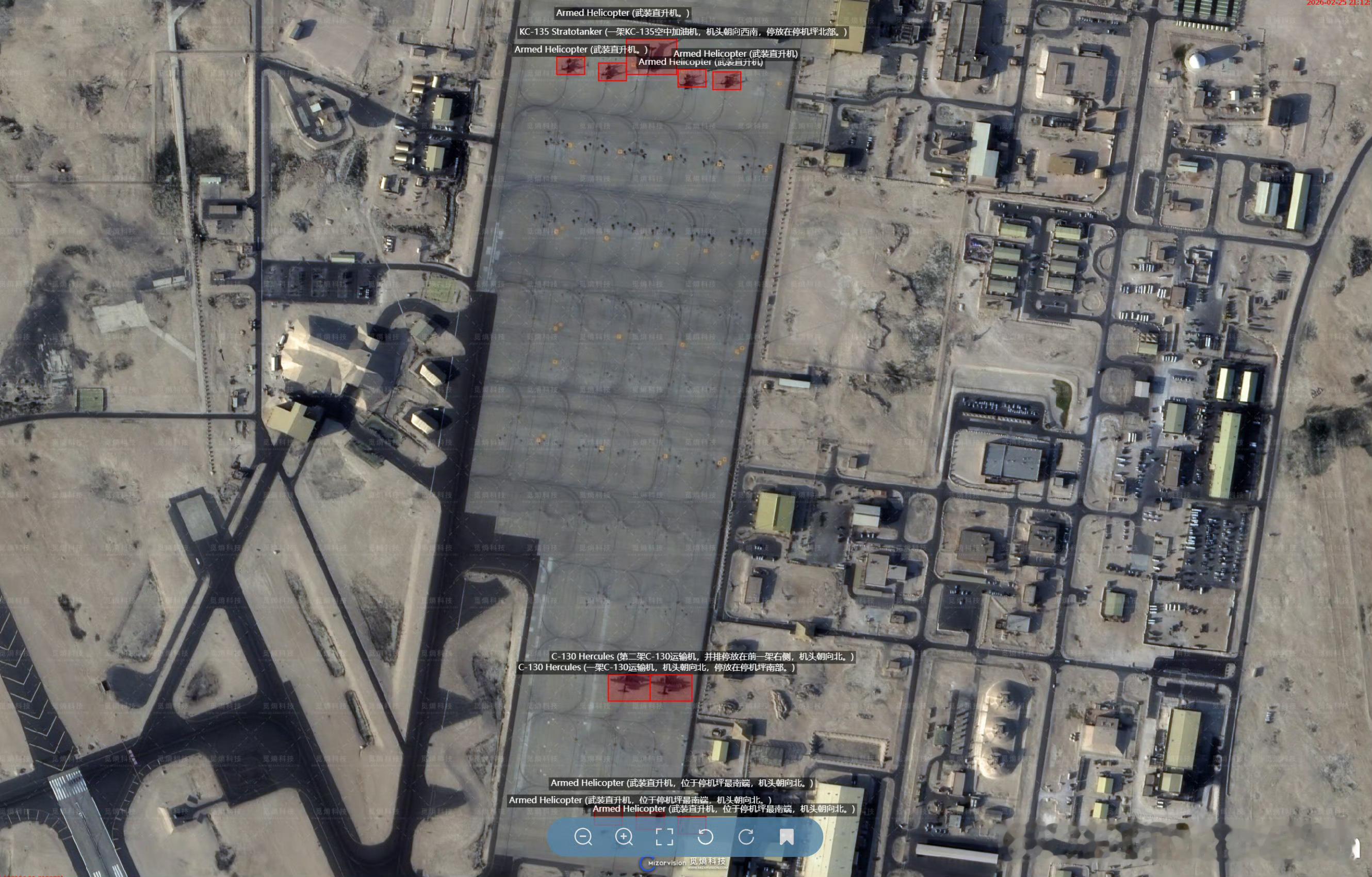 美若打击伊朗，未来一周可能性很大——卫星图像显示，2月25号，美国海军林肯号航母