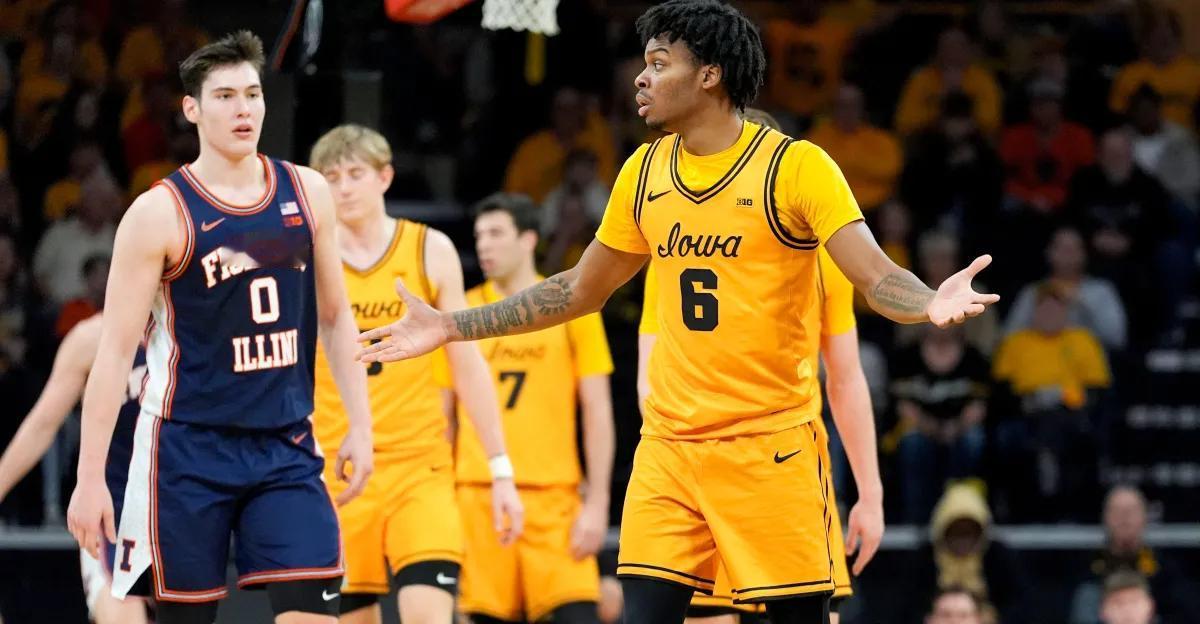 全美第16号种子伊利诺伊大学以75比69战胜了主场作战的全美第19号种子爱荷华大