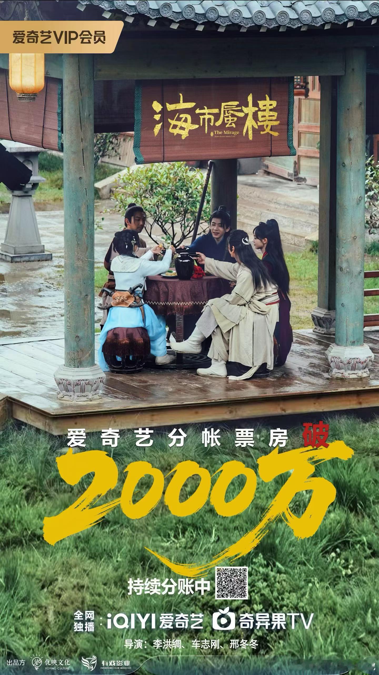 网剧海市蜃楼   票房战报 分账票房破2️⃣0️⃣0️⃣0️⃣万感觉还是不错的 
