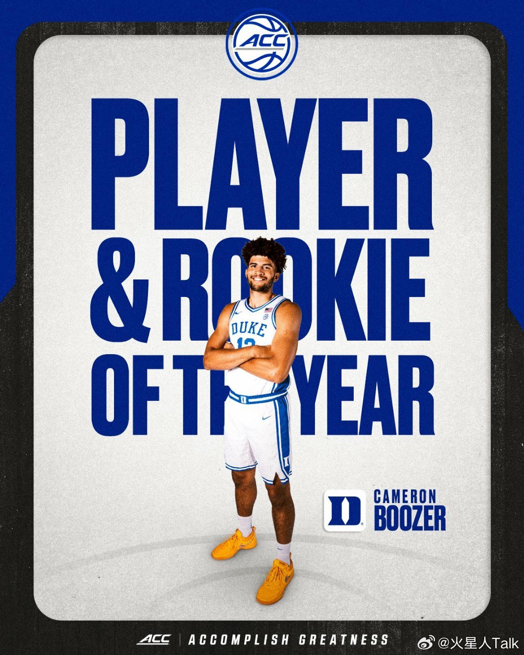 NCAA男篮 2025-2026赛季ACC联盟常规赛表现奖和最佳阵容。 最佳球员