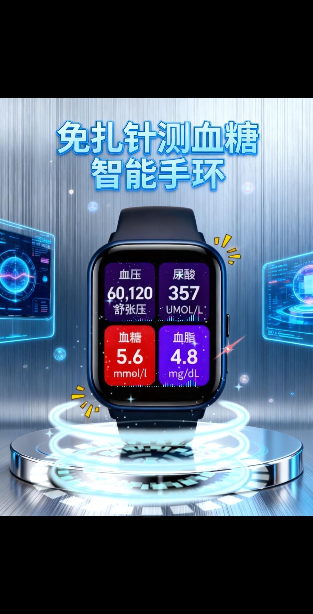 科技改变生活智能健康手表 爸妈健康 血糖血压监测 养老好物