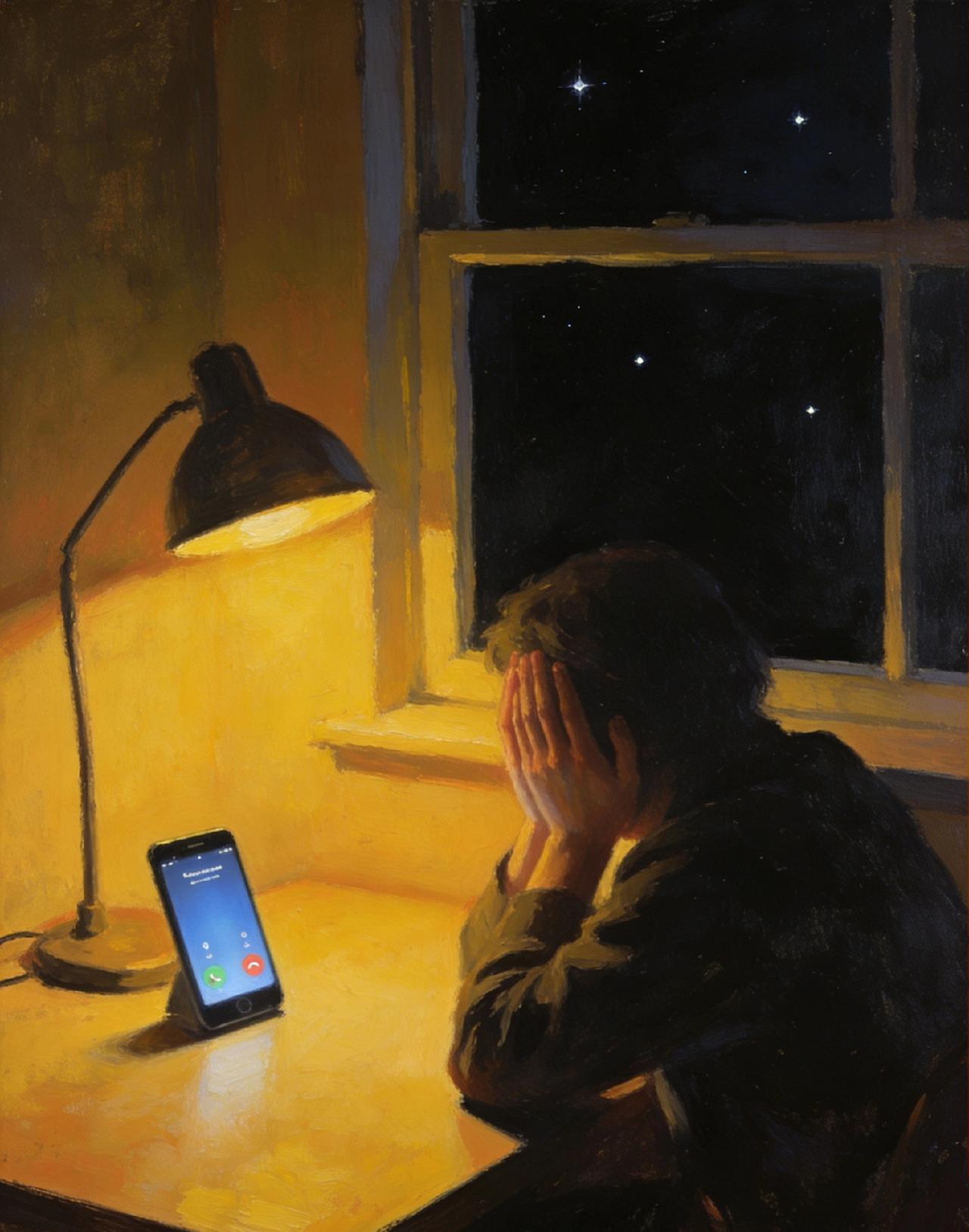 凌晨00:23睡不着，看到妈妈的电话，我真的开心不起来
 
现在是凌晨00:23