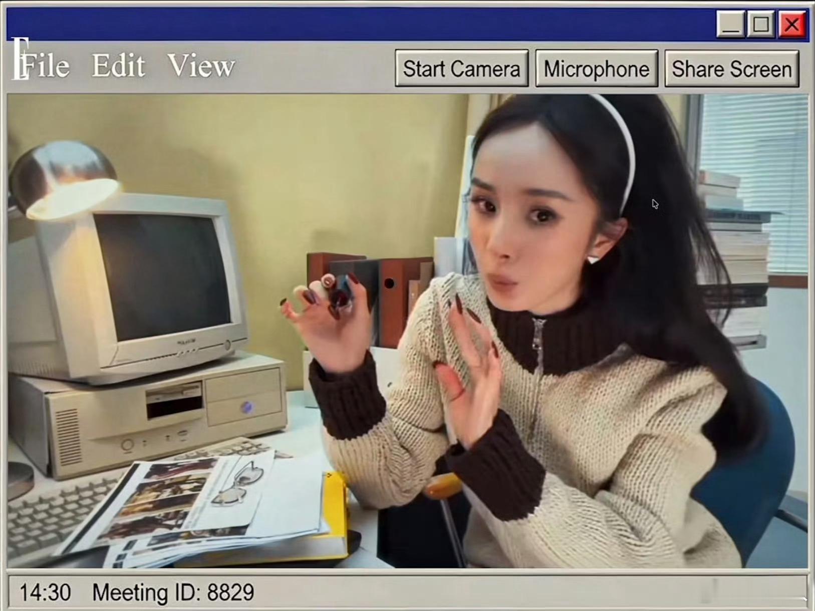 腾讯会议拍的杨幂和老iPhone拍的angelababy果然！！权威的美貌出片并