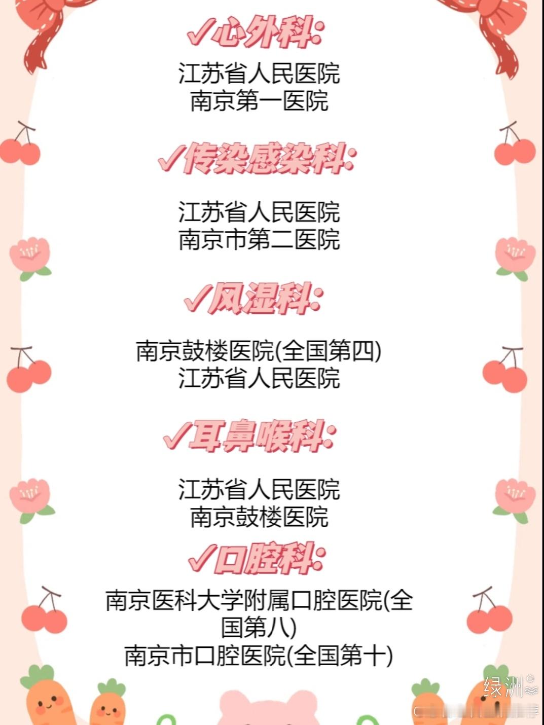 吐血整理！南京各医院强势科室名单 南京医院强势科室清单排行，快存下吧！前端时间带